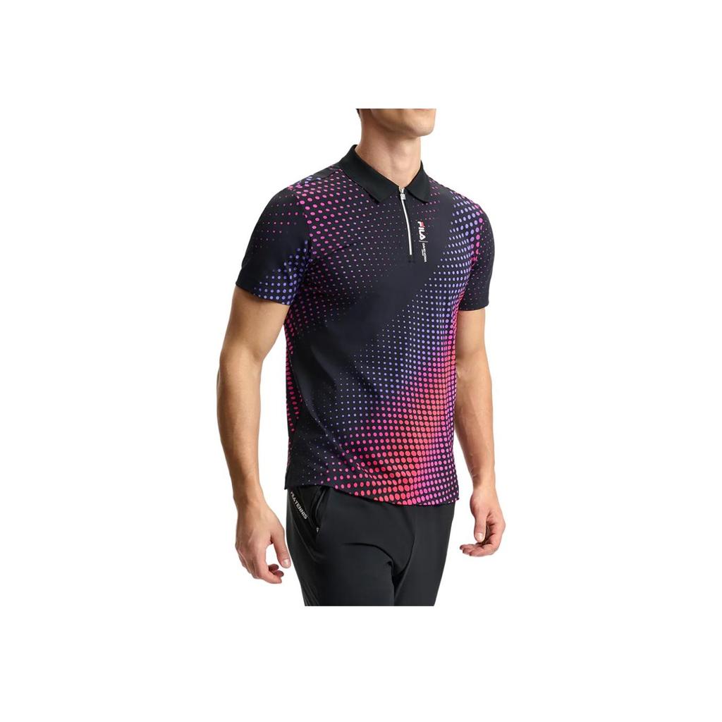 New FILA ATHLETICS Polo Shirt Men's All Over Print A11M523147FZA