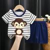 Kids Summer Short Sleeve T Shirt And Shorts Set Baby Boys Girls Cotton Pajamas Loungewear Two Piece Outfit