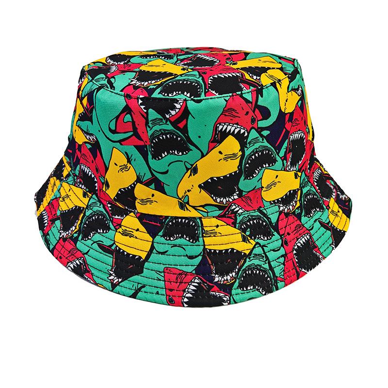Reversible Cartoon Bucket Hat for Men & Women - Outdoor Sun Protection Trendy Cap One Size