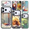 Capa Case for iPhone 17 Air 16 Pro Max 15 Plus 11 13 Mini 14 12 Back Phone Cover Watercolor Painting The Fox