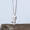 Steel Punk Hip Hop Heavy Industry Man Necklace Metal Pendant Choker Birthday Present Robot Necklace