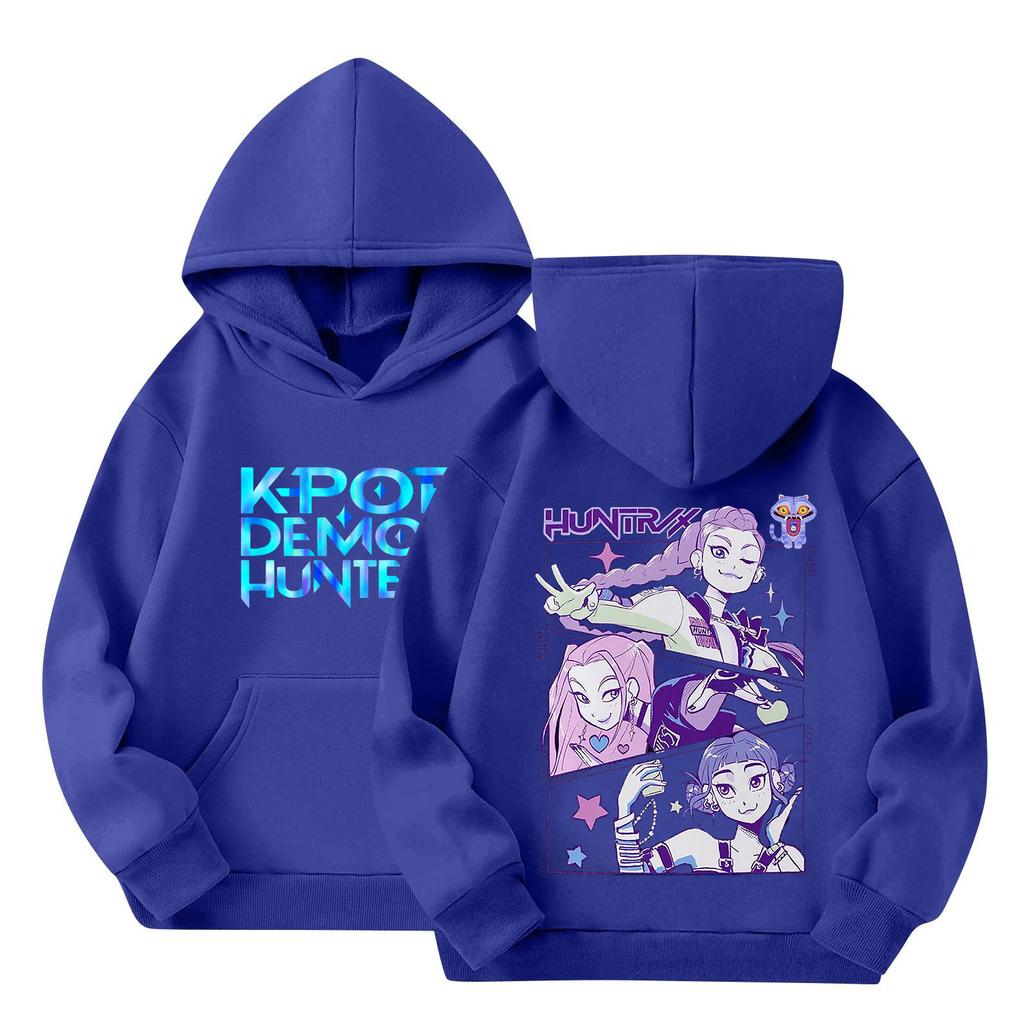Kids' Long Sleeve Loose Pullover Letter Print Drawstring Hooded Sweatshirt