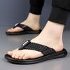 2025 Summer New Light Casual Men's Flip-flops Fashion Black Open-toed Designer Slippers Male Beach Shoes for Man