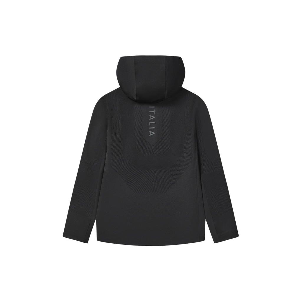 FILA Solid Color Hooded Woven Casual Sports Jacket Men Jackets Black F11M412703F-BK