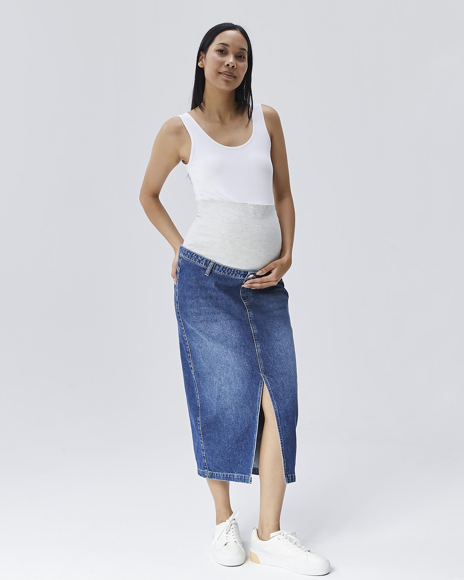 

ДЖИНСОВА СПІДНИЦЯ ДЕНІМ ДЛЯ ВАГІТНИХ LYN MAMA S синій