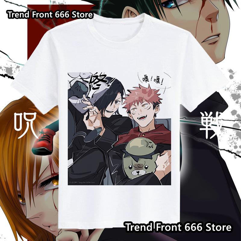 T-shirts Japonais Anime Chaud Jujutsu Kaisen Homme Enfant Coton Motif Gojo T-Shirt Ras du Cou Enfant Homme Femme T-shirt Harajuku