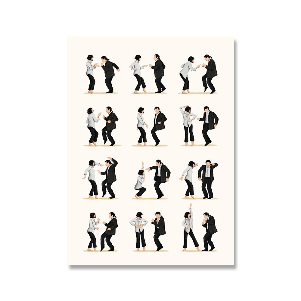 

Криминальное чтиво, музыкальный постер, грязный танец, феминизм, настенная живопись на холсте, женские настенные панно для танцующей девушки, декор для комнаты 30x40cm No Framed