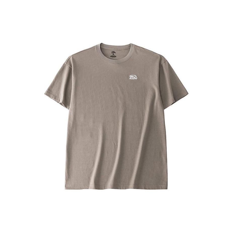 ANTA T Shirts Men s Linen Gray Crew Neck Moderate Straight Fit 972428109-9 XXXL