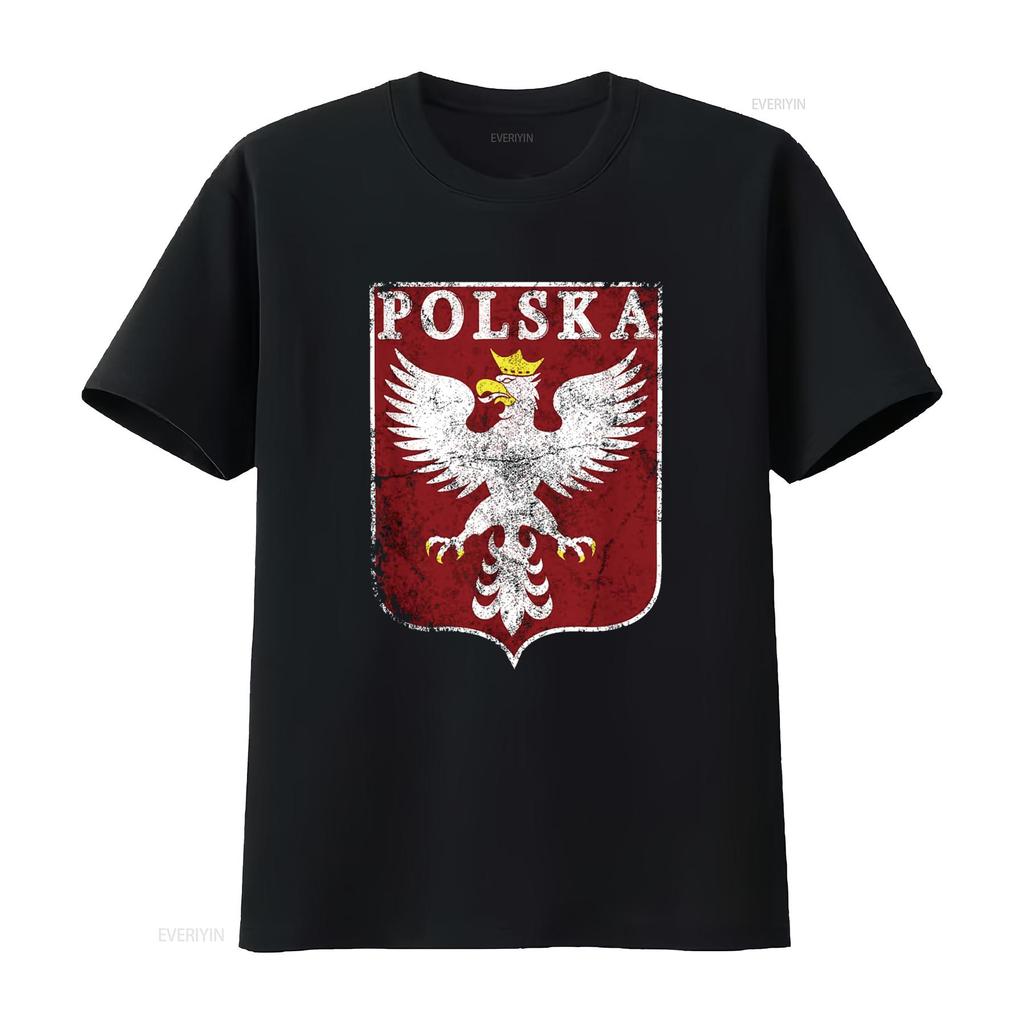Polish Eagle Crest Vintage Polska Poland T Shirt vintage Washed homme Stretched Slightly designer clothes graphic Versatile