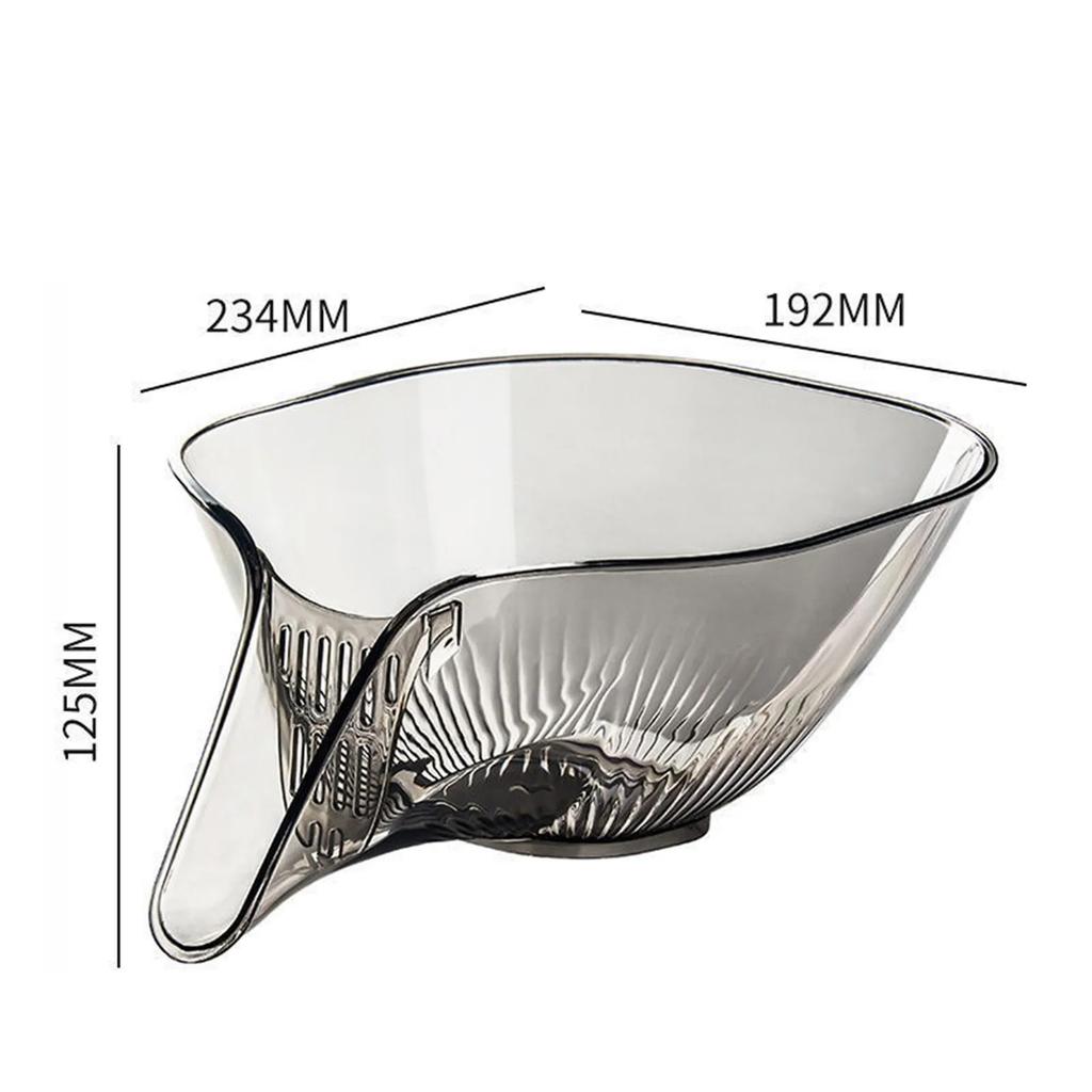 Multi-Functional Cleaning Basket Fruit Cleaning Bowl With Strainer Container Kitchen Rinser Vegetable Washing Filter Bowl 2p