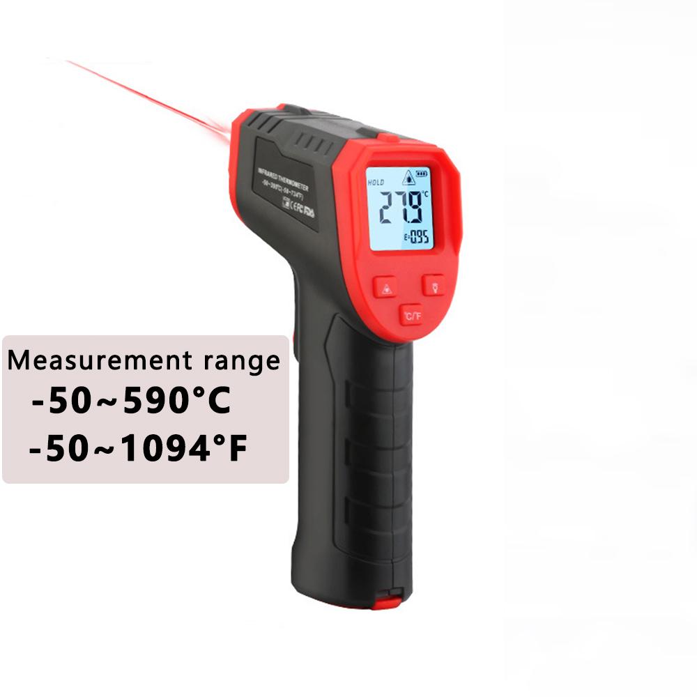 -50~590℃ Digital Infrared Thermometer Laser Temperature Meter Non-contact Pyrometer Imager Hygrometer IR Termometro