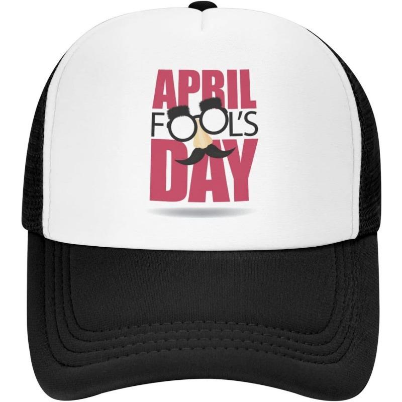 April Fools Day Prank Prop Trucker Hat Funny Disguise Face Accessory Unisex Mesh Baseball Cap