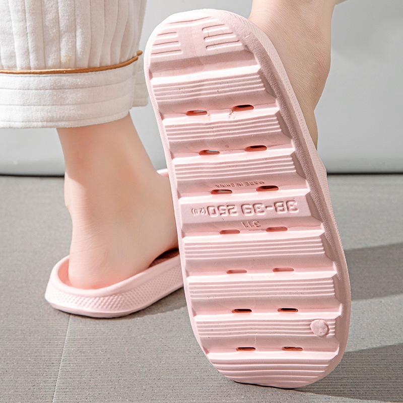 Women's Waterproof Summer Shower Slippers: Lightweight, Thick-Soled, Hollow Design for Men and Women's Outdoor or Home Wear.