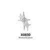 10Pcs 3D Star Alloy Rhinestone Nail Art Charms Gold/Silver Shiny Glitter Diamond Press on Nails Manicure DIY Decorations