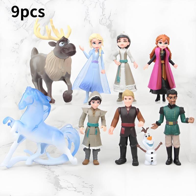 Bezauberndes Prinzessinnen-Puppenfiguren-Set mit 5 bis 10 bezaubernden Schneeköniginnen-Figuren für Kinder