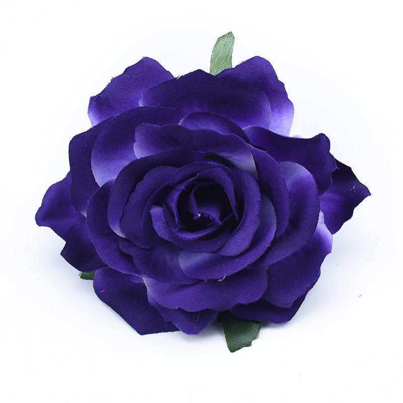 2Pcs 10CM Rose Head Wedding Flower Wall Scrapbook for Home Decor Christmas Garland Silk Flowers Bridal Brooch Artificial Flowers