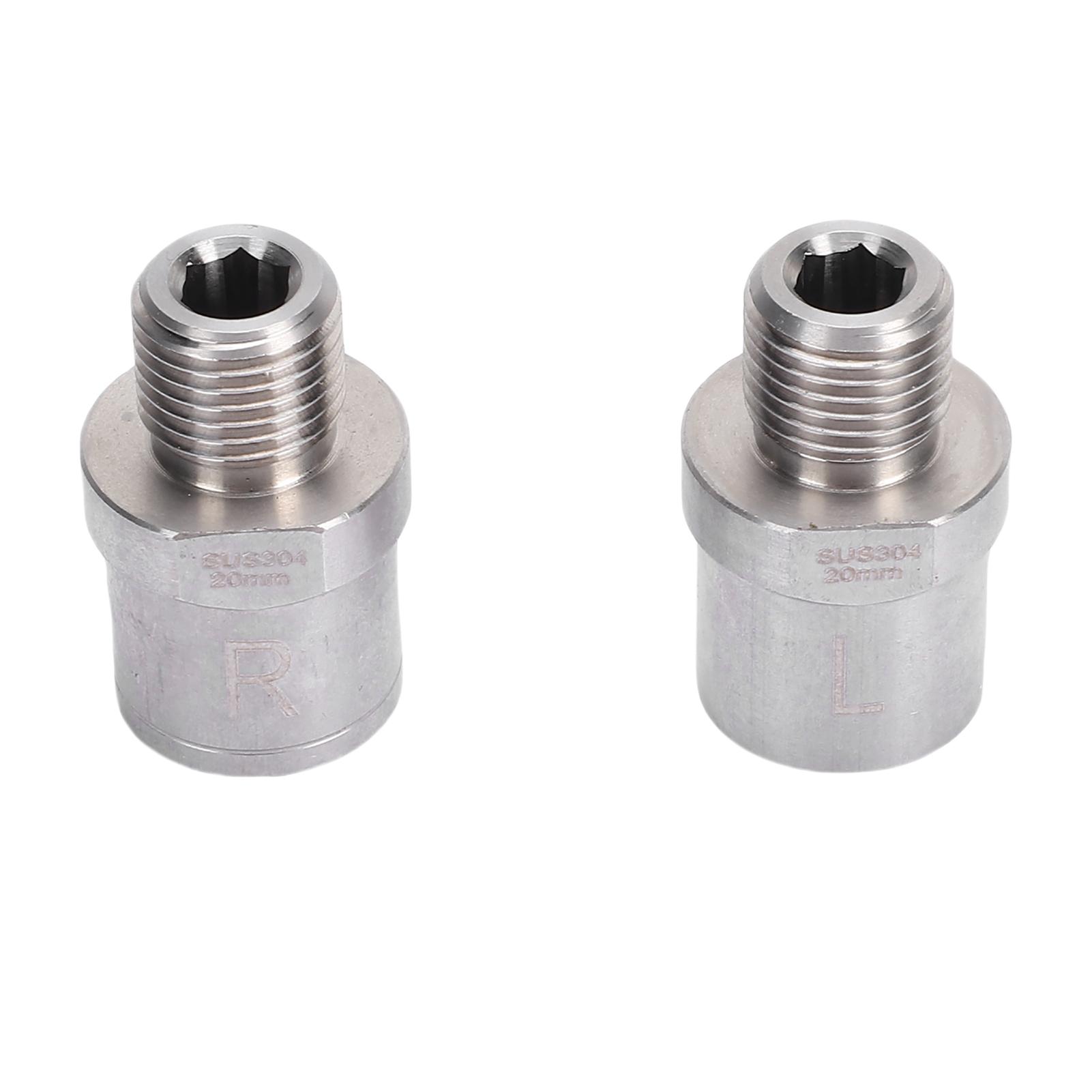 1 пара адаптеров для велосипедных педалей, нержавеющая сталь, наружная резьба 1/2 дюйма на внутреннюю резьбу 9/16 дюйма, удлинители педалей для шатунов