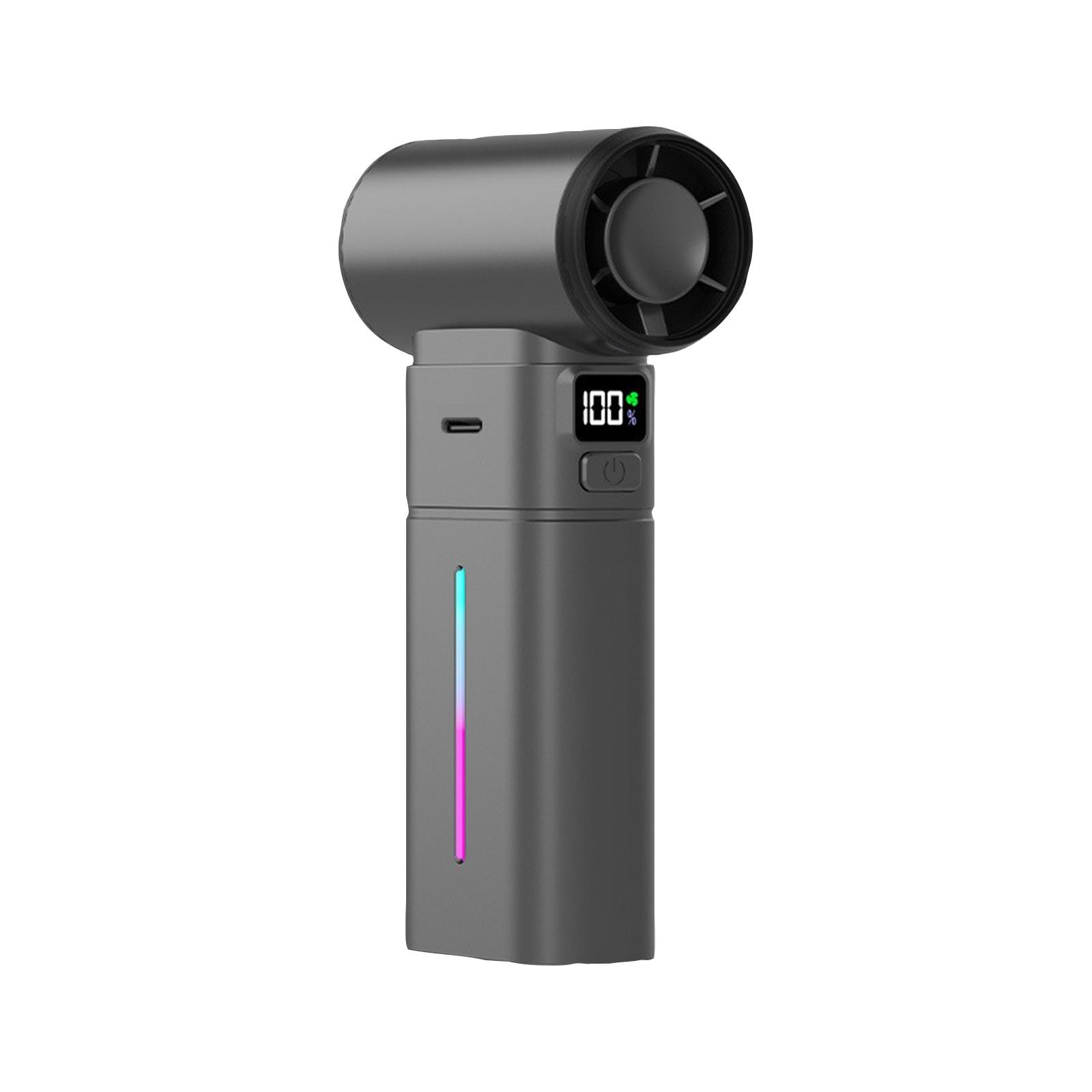 

Ручной электрический вентилятор Портативный вентилятор Подвесной вентилятор Цифровой дисплей Турбинный складной высокоскоростной полупроводниковый ледяной вентилятор One Size чёрный