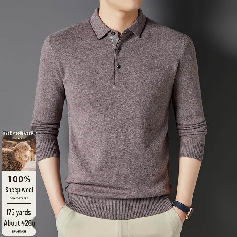 Men's 100% Merino Wool Thickened Turtleneck Sweater