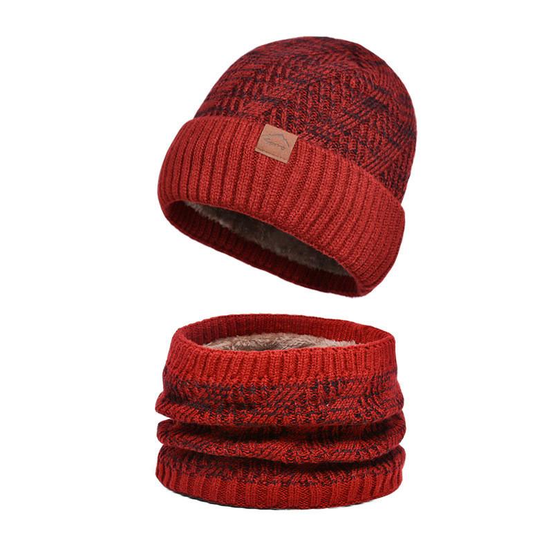 Knitted Winter Hat And Gloves Set With Fleece Lining For Men And Women