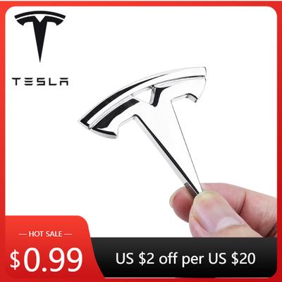 Car Sticker For Tesla Model 3 S X Y Auto Interior Refitting Emblem Modification 1Pc Car Steering Wheel Sticker Emblem Deca