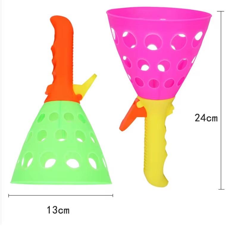 1Set Children's Sports Fun Toys Catapult Ball Outdoor Parent-child Double Ejection Bouncing Ball Plastic Catapult Outdoor Game