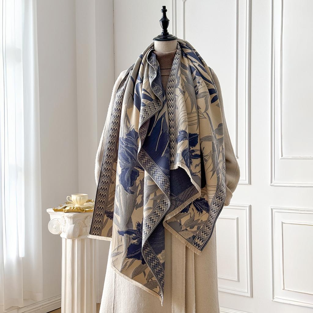 Luxury Brand Women's Cashmere Pashmina Shawl Soft Thick Warm Winter Wrap Scarf Female Bandana Style Blanket Bufanda