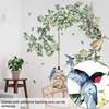 PVC Sticker Set Birdcage Wall Decal For Bedroom For Dining Room Nordic Style Design Birdcage Motif Self-Adhesive Backing