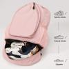 Drawstring Gym Backpack Sports Bag with Shoe Compartment Racket Pocket Lightweight Daypack for Badminton Tennis Basketball Fitness