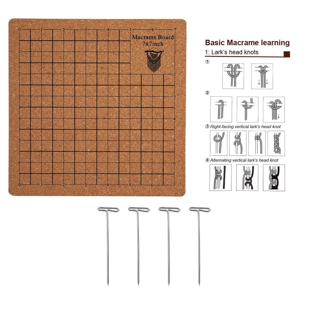 Cross-Border Macrame Cork Board: Handmade Wool & Wood Weaving Pad