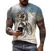 Vintage Bike Graphic T Shirt for Men Clothing 3D Printed Bicycle T-Shirt Gym Sport Tops Tee Streetwear Men Clothes Short Sleeve