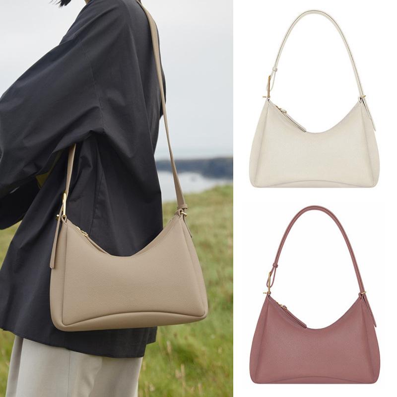 Spring New Cowhide Casual Temperament Genuine Leather One Shoulder Underarm Commuting Bag