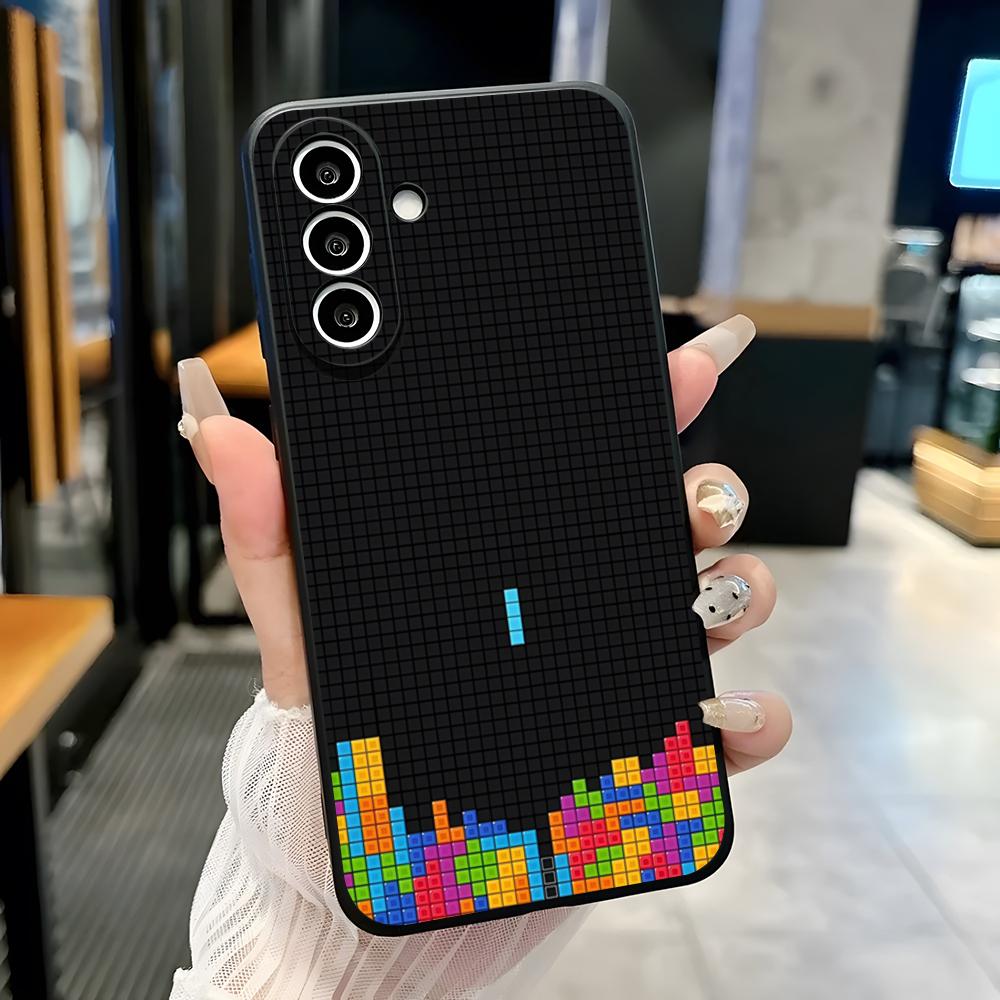 

Game T-Tetris Block Phone Case For Samsung S25 Plus S20 S20 Plus S22 Ultra S23 FE S21 Plus S21 Ultra Soft Cover Samsung S23 Plus