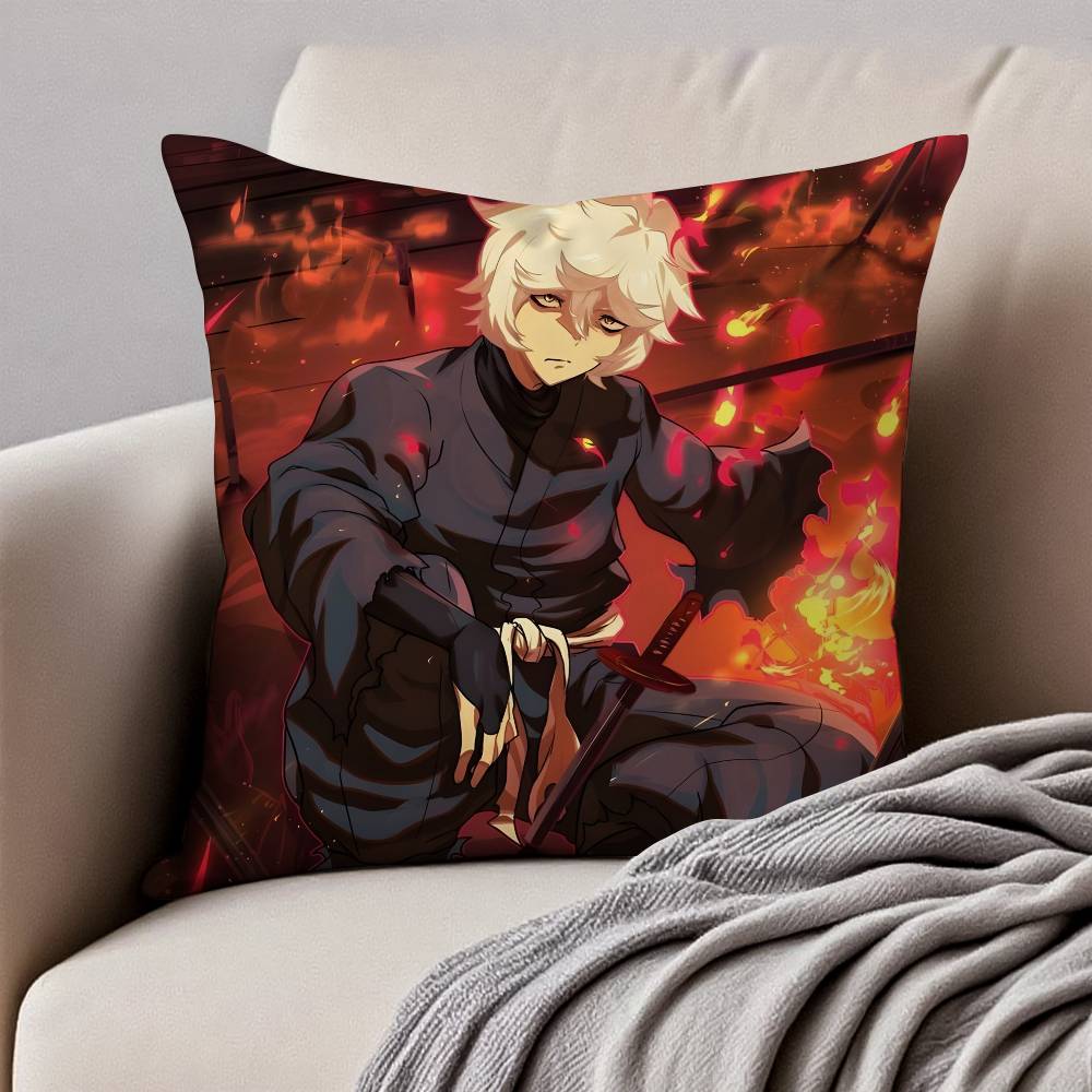 

Jigokuraku H-Hells P-Paradise Pillow Case Anti-dustmite Pillowcase Invisible Zipper Silky Short Plush Sofa Cushion Cover 12x12Inch