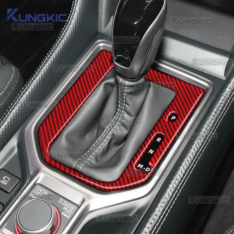 Real Soft Carbon Fiber LHD RHD Car Automotive Gear Shift Panel Frame Sticker for Subaru Forester      2024