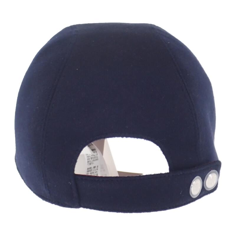 HERMES  H232032N_I258 58  Cap Navy Cashmere/silk Mens
