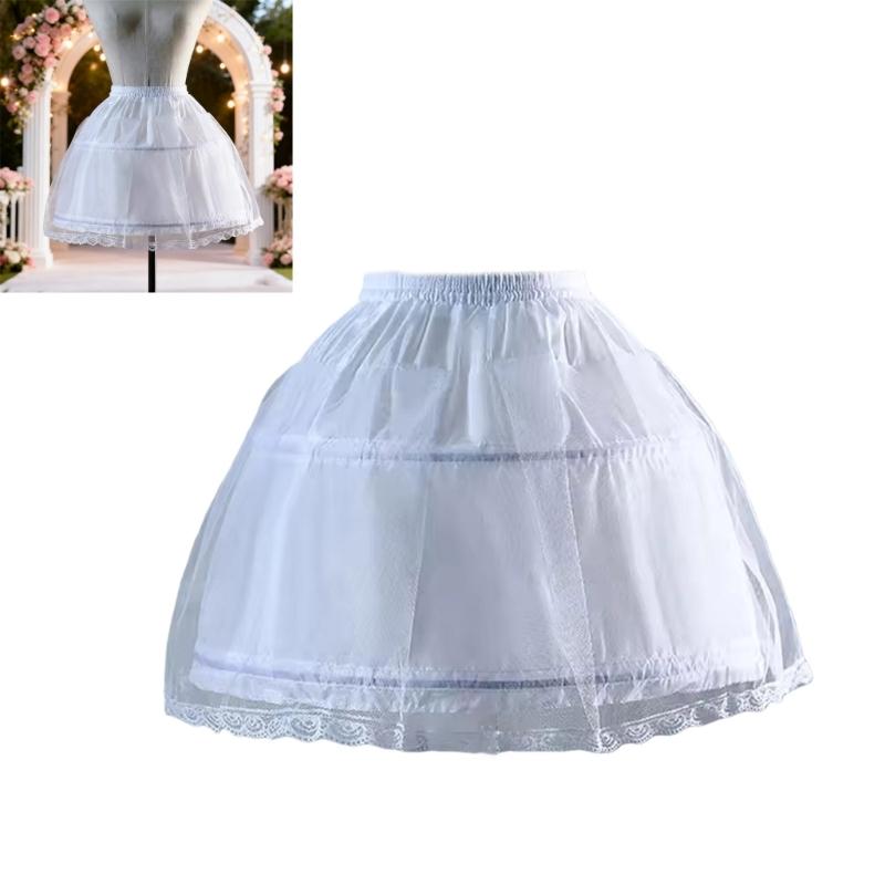 Little Girl Bridal Petticoat With Double Hoop Wedding Event Crinoline Underskirt For Formal Occasion Flower Girl Dress
