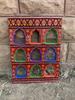 Colorful Hand Painted Wooden Wall Hanging | Indian Jharokha Style Folk Art | Boho Ethnic Home Decor