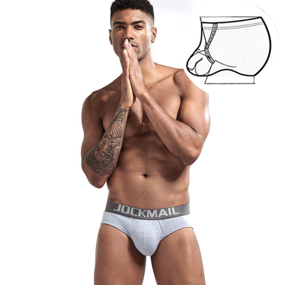 JOCKMAIL Men's Low Rise Combed Cotton Jockstrap Briefs with U-Pouch