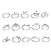 Combination Personalized Foot Ring, Dragonfly Butterfly Love Flower 15-Piece Set Open Foot Decoration