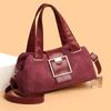 Soft Leather Crossbody Shoulder Handbag Large Capacity Multi-layer Bag