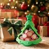 Seasonal Desk Organizer 3D Printed Christmas Tree Ornament, Desktop Storage for Candies Nuts Keys, Party Serving Platter Decorative Candle Holder