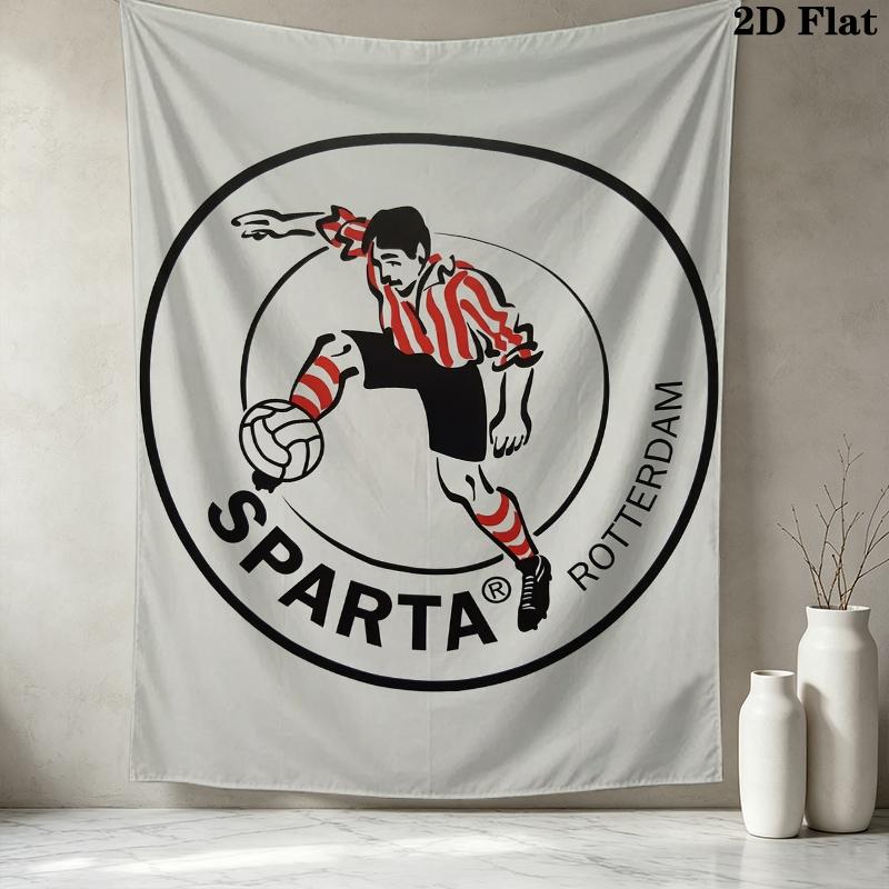 Sparta Rotterdam Wall Tapestry Aesthetic Wall Hanging Printed Fabric Blanket Decorative Tapestries For Bedroom Living Room Home Decor