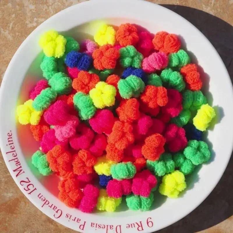 100Pcs Children Elastic Hair Bands Girls Colorful Hair Ties Ponytail Holder Rubber Bands Small Scrunchie Kids Hair Accessories