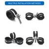 60Pcs Cable Clamps Assortment for Pipe and Wire Installation Rubber Cushioned Stainlesses Steel Clip with Screws