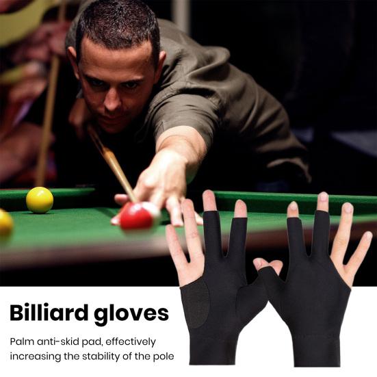 1Pc 3-Finger Billiards Glove Anti-slip Sweat-absorbing Breathable Men Women Right Hand Snooker Cue Sport