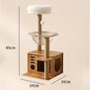 Compact Cat Tree with Bed & Space Capsule - Space-Saving Sisal Climbing Frame for Cats