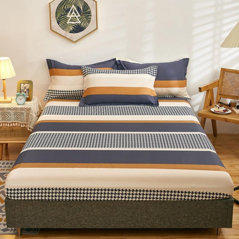 Cotton Mattress Single Piece Pure Cotton Bedspread 1.8 Meters Non-slip Mattress Mattress Cover Crib Brown Mattress Fully Enclosed Protective Cover