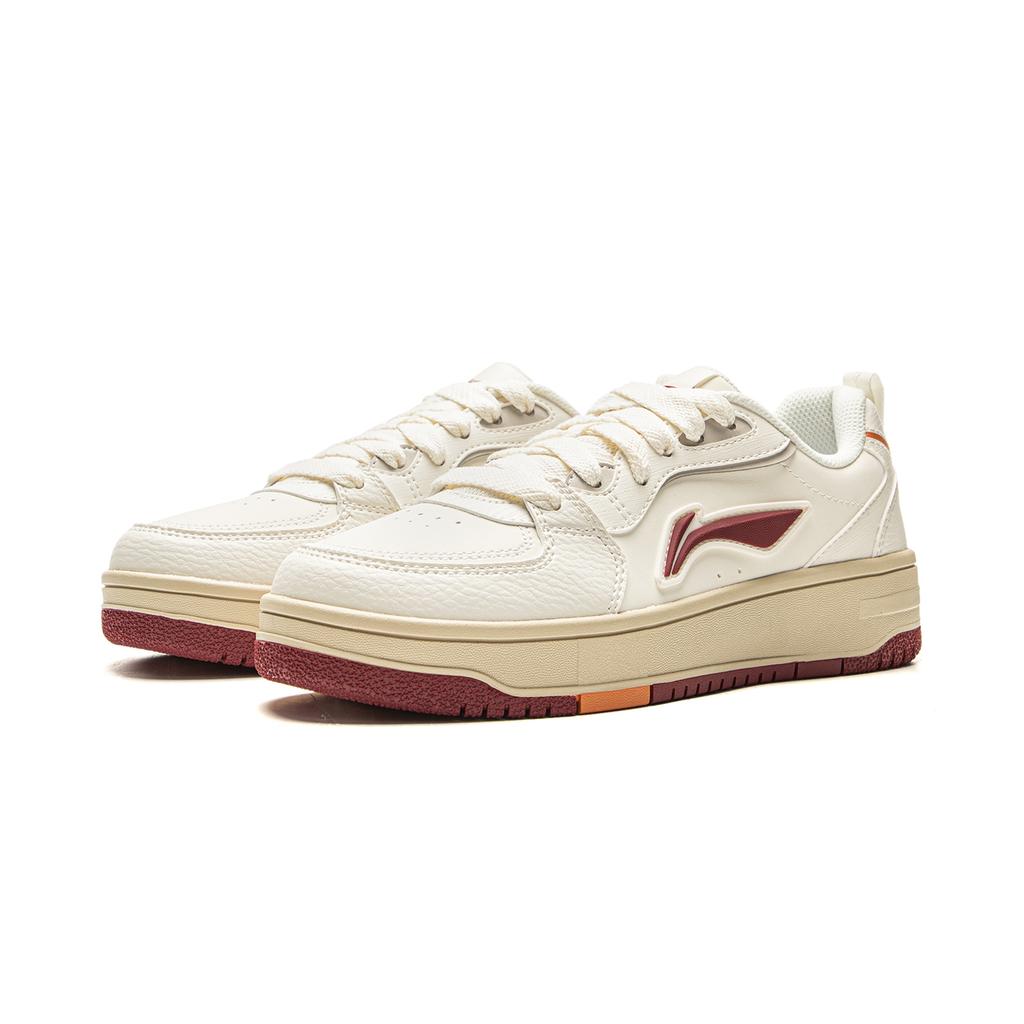 Li Ning Tianji Soft Slip Resistant Cushioning Abrasion Resistant Low top Skateboard Shoes Women's Ecru AGCV342-2