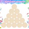 100Pcs 2.5/5cm Unfinished Wood Circles with Holes Round Wood Discs for DIY Crafts Party Birthday Christmas Decoration